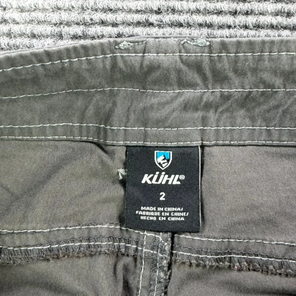 Kuhl Womens 2 Charcoal Gray Hiking Shorts Cargo Utility Outdoor Trekking Casual